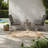 Durable Patio Tables, 19.3 Inch Steel Modern Side Table For Patio Home