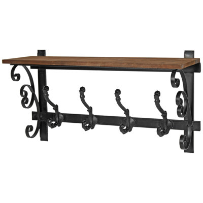 Arnott Iron Wall 4 - Hook Wall Mounted Coat Rack