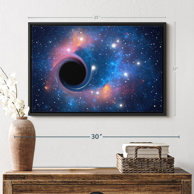 «Black Hole In Outer Space, reproduction sur toile», H 17 po x l 25 po