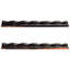 Trenza Grand 2" x 7-7/8" Glossy Ceramic Chair Rail / Crown Wall Tile Trim in Nero