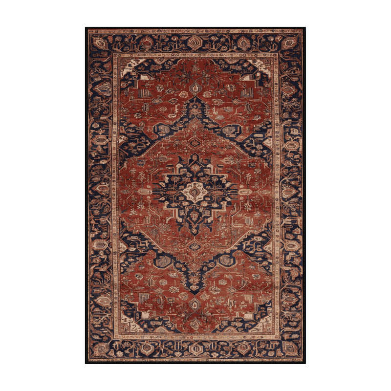 Tapis brun lavable à la machine, Rectangulaire 2 pi x 3 pi