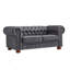 Causeuse de canapé classique en similicuir Chesterfield