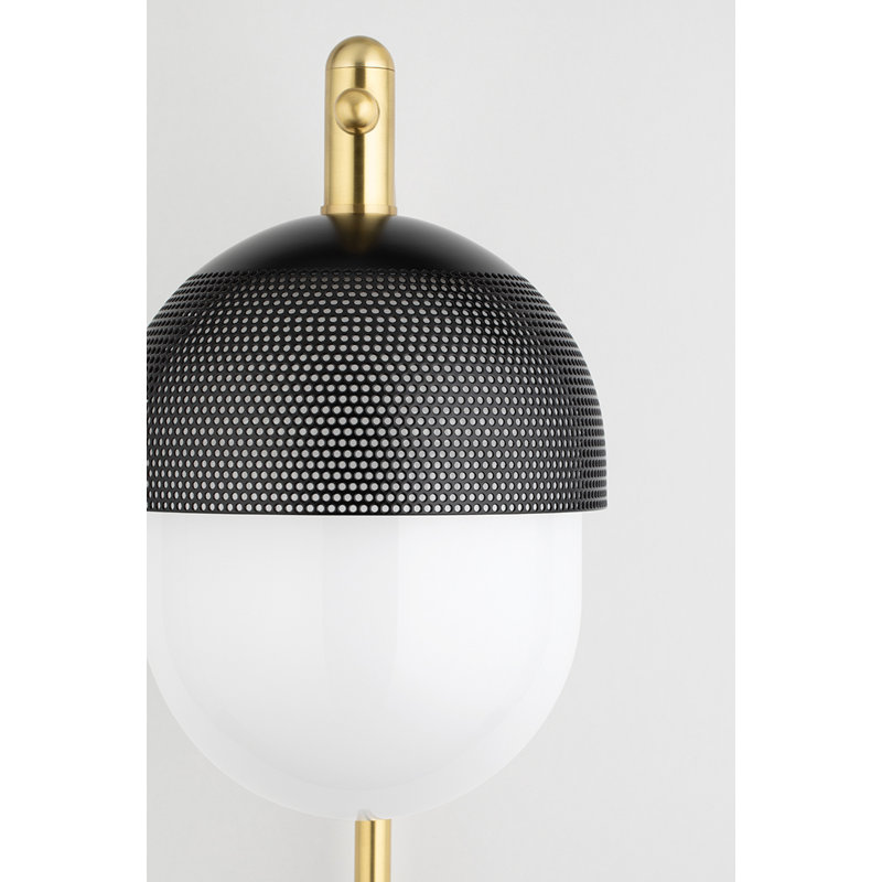 Nyack - 1 Light Wall Sconce - Polished Nickel/Black Finish, Aged Brass