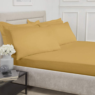 Garreth Cotton Blend Percale Percale Fitted Sheet