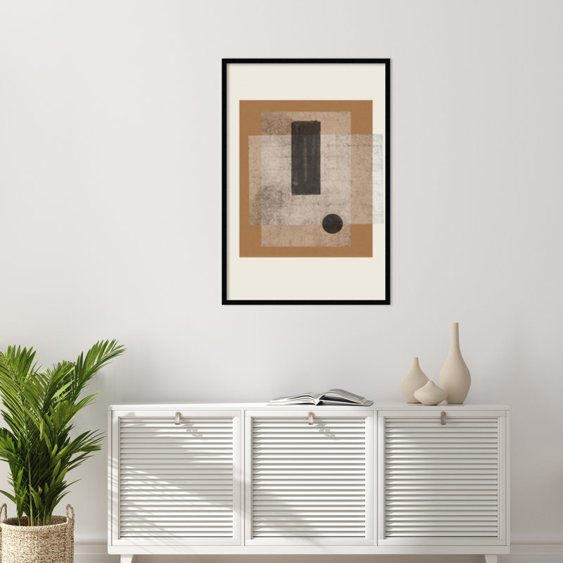 «Riverwalk Composition III» par le studio MIUUS, reproduction d'art encadrée en bois, Noir, H 41 po x l 28 po