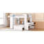 Lit mezzanine avec lit autonome, tablettes, bureau et garde-robe-267204997-267205007