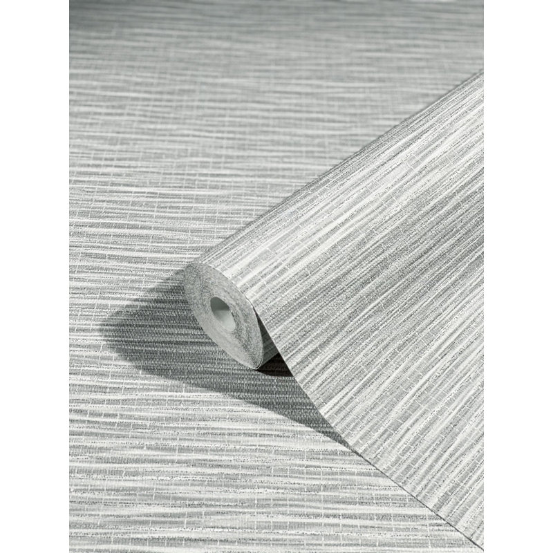 Rouleau de papier peint texturé L 33 pi x l 21 po Concord, Gris / blanc