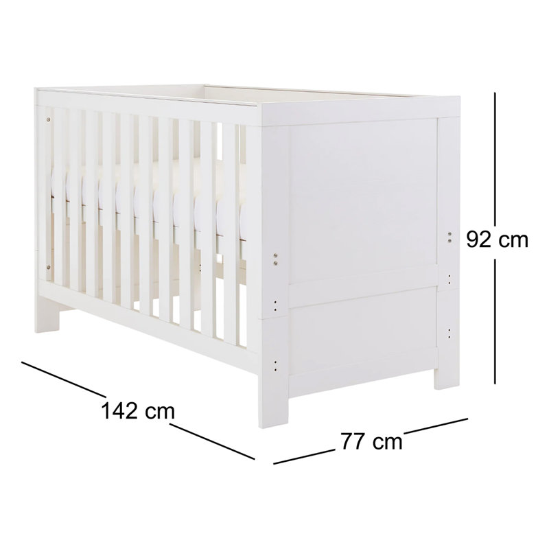 Nika Cot Bed, White Wash