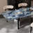78.7" Modern Dining Table, Glossy Sintered Stone Top, Stainless Steel Double Legs for 8-10