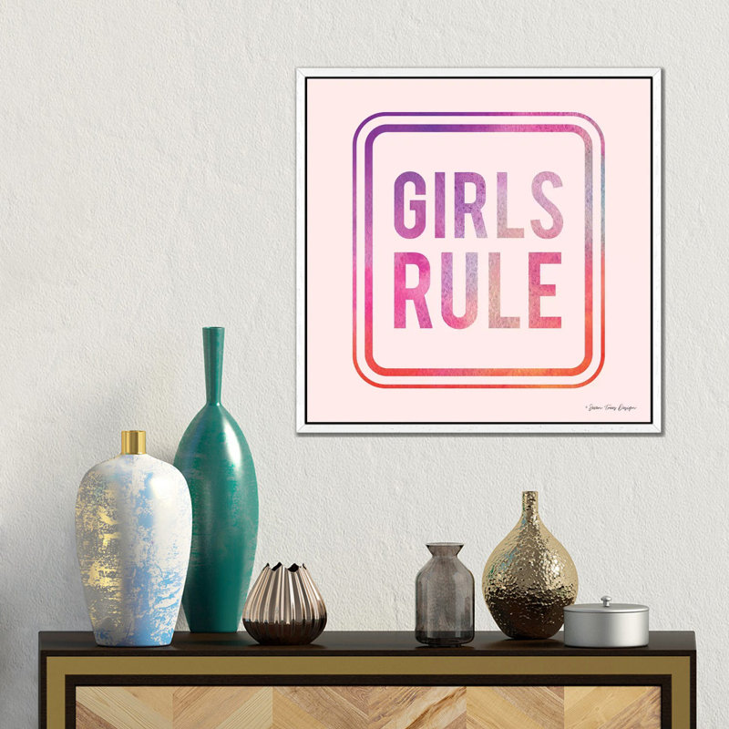 Girls Rule by Seven Trees Design - Gallery-Wrapped Canvas Giclée on Canvas, White Framed, 66.04 cm H x 66.04 cm W