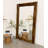 Retro Distressed Pine Rectangular Frame Full-Length Mirror-182011291