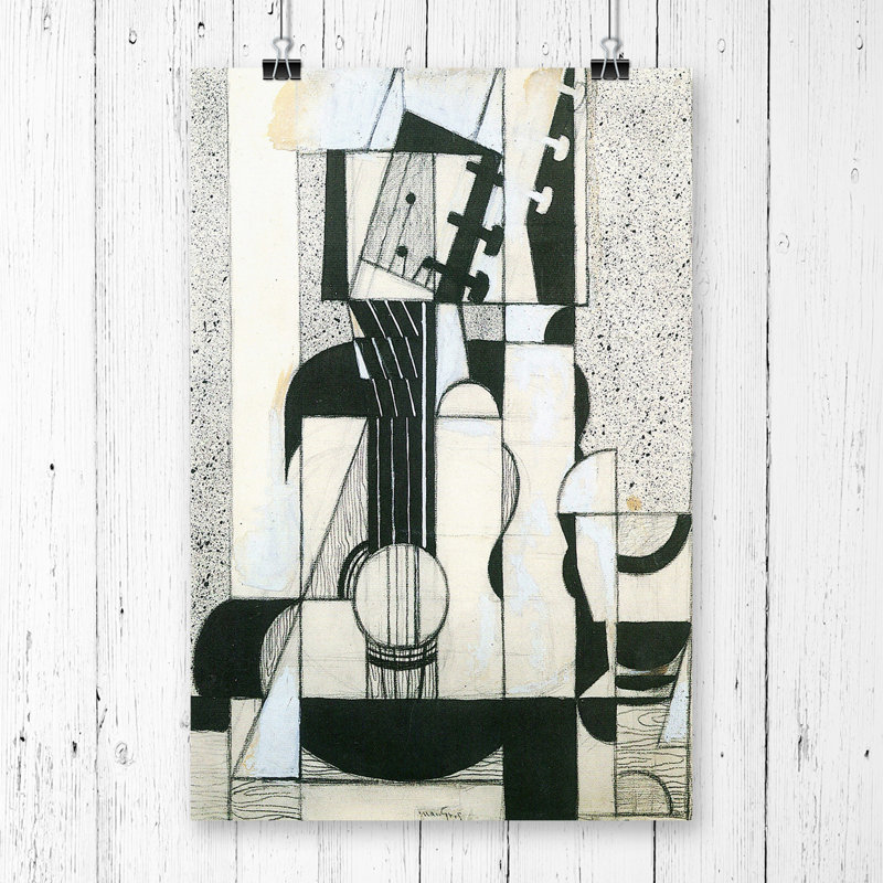 Juan Gris Guitar - Frameless Print, 59.4cm H x 42cm W