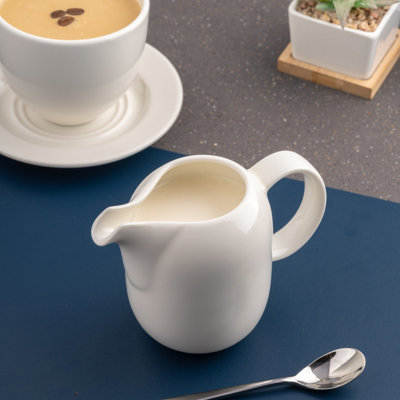 Pot à crème en porcelaine de qualité supérieure Vital Coupe - Ivory | Ivoire | Va au micro-ondes et au lave-vaisselle