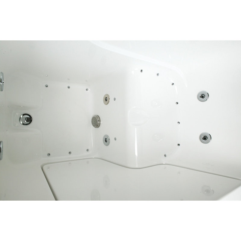 52'' x 30'' Fiberglass Bathtub with Faucet, Right