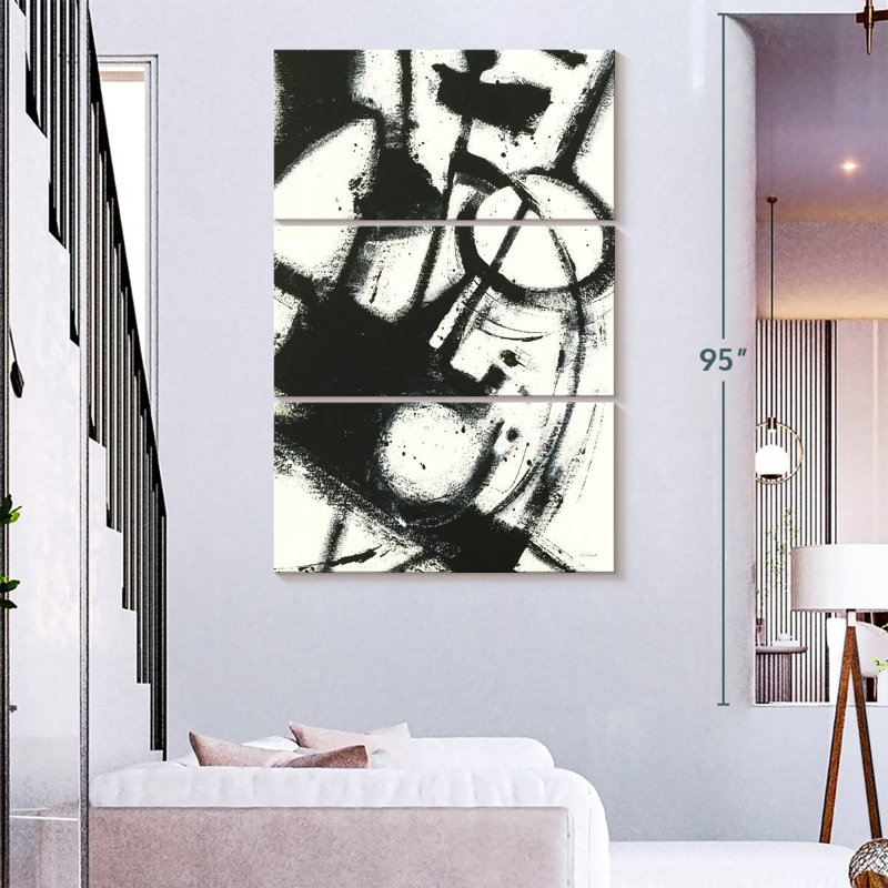 Avery Expression Abstract II White, 74" H x 48" W