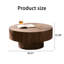 Walnut 29.8 Inch Round Coffee Table For Living Room, Bedroom, Office - Modern Style, Smooth Surface, Open Storage Simple Elegant Design, Stable Base, Easy Maintenance