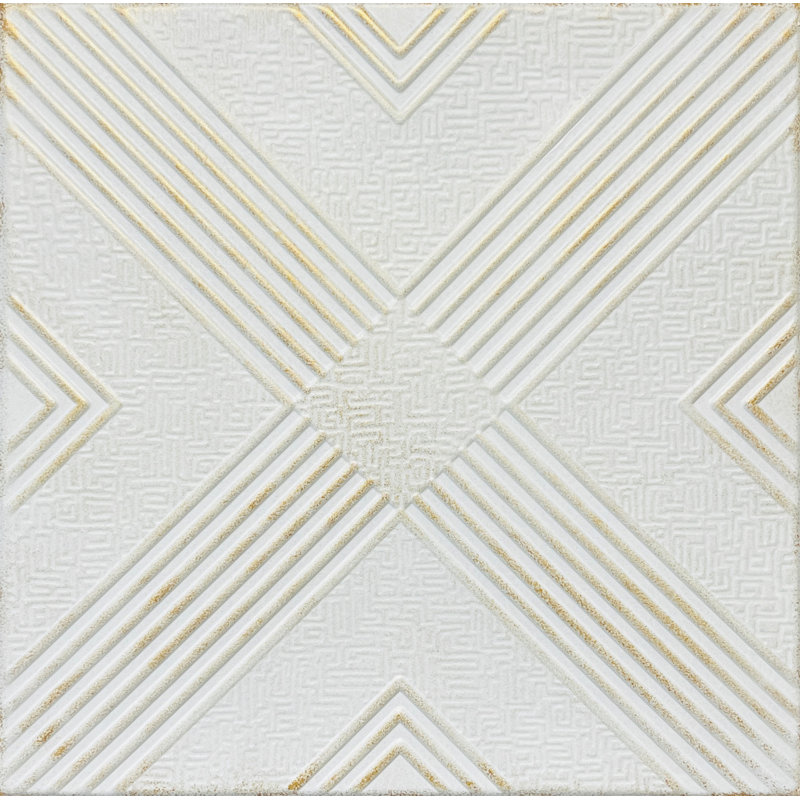 Carreaux de plafond en polystyrène 20X20 avec panneaux décoratifs à coller pour une installation facile à faire soi-même, ainsi que pour la rénovation de la maison et du sous-sol. R34 Malte, Lot / 8