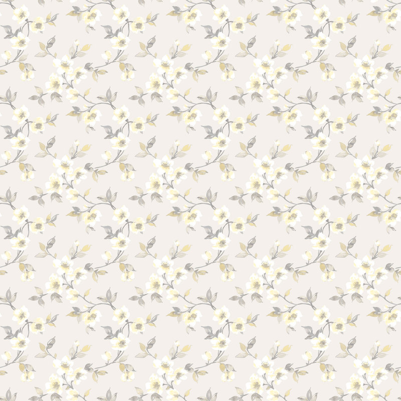 Basso 10m x 53cm Matte Wallpaper Roll, Grey/Yellow