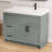 42 in. W x 21.5 in. D x 33.5 in. H Freestanding Bath Vanity Cabinet without Top Bathroom Base in Grey Unassembled-118136067