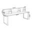 Bureau rectangulaire en bois massif brun noisette-966718484