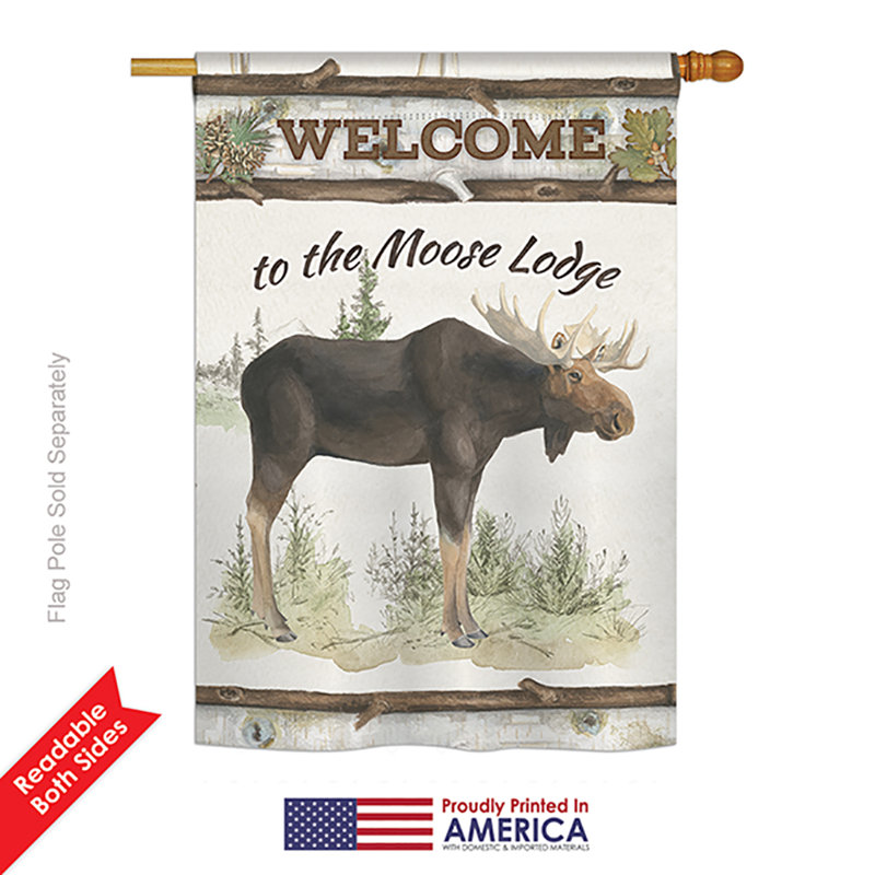 Double Sided 40'' H x 28'' W Polyester Animal House Flag