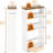 4 Tier Slim Storage Cart With Handle, Slide Out Storage Rolling Utility Cart Mobile Shelving Unit Organizer Trolley-100022611