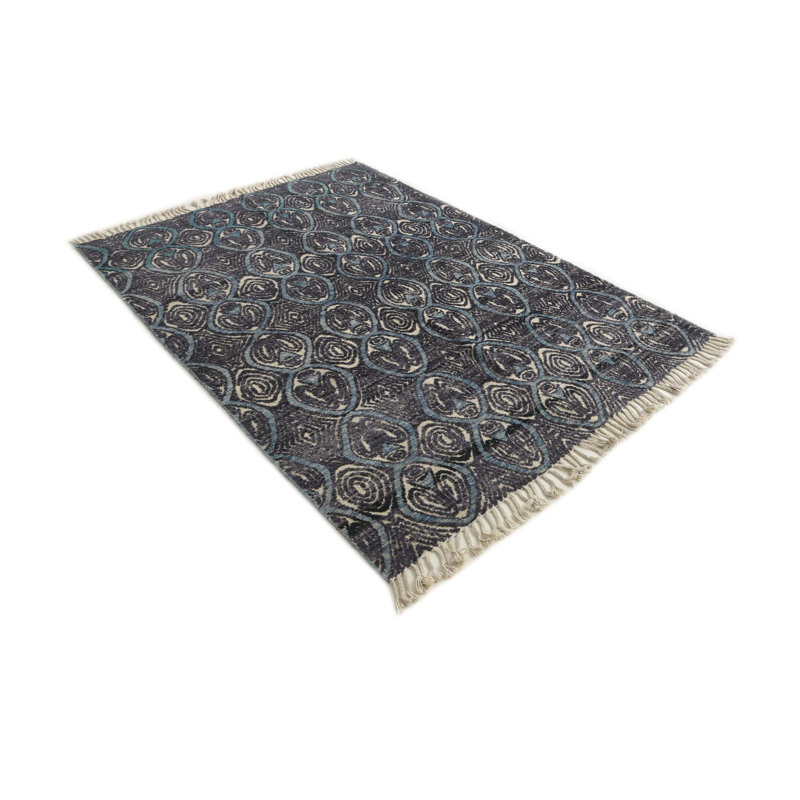 Iniguez Navy Blue Rug