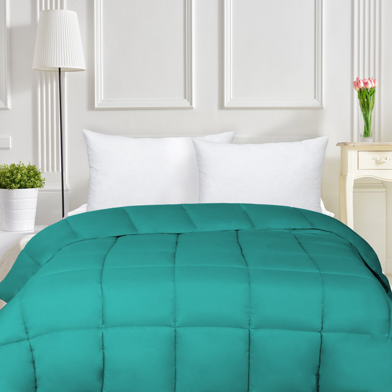 Édredon en duvet synthétique toutes saisons Grand Down - moelleux et hypoallergénique, Édredon très grand, Turquoise