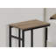 Table d'appoint, en forme de C, bout, côté, collation, stratifié brun, métal noir, contemporain, moderne-77594122