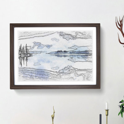 Boats Upon Lake Constance in Abstract - Picture Frame Graphic Art Print