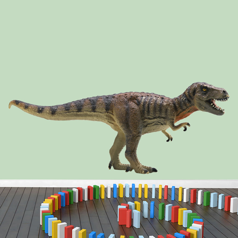 Décalcomanie murale à imprimé tyrannosaure rex, H 18 po x l 42 po
