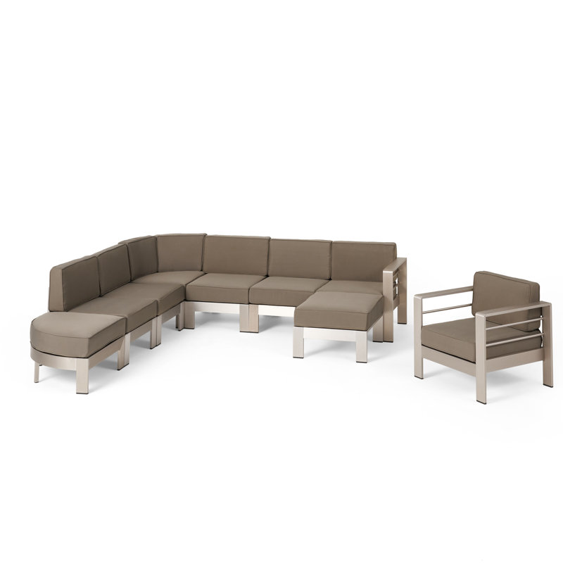 Ensemble modulaire avec coussins patio Jessica