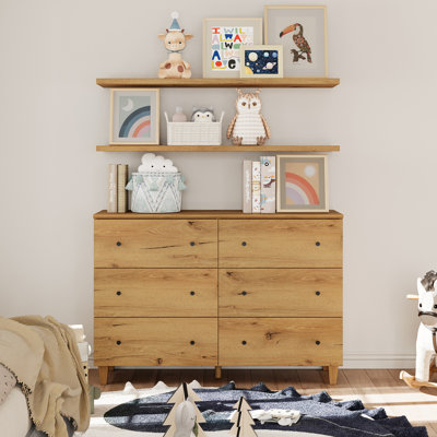 6 Drawer 47.2" W Double Dresser
