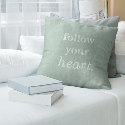 Cotton Blend Reversible Throw Pillow