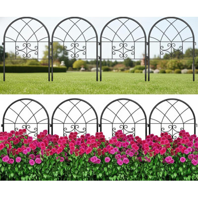 4pcs Heavy-Duty Metal Dog Fence Outdoor, Pet Barrier Fencing