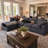 Amiyiah 142 Inch Upholstered L-shaped Soft Cloud Couch Sectional With Ottoman, Dark Gray Polyester-207874776
