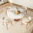 5 - Piece Kitchen Dining Table Set Farmhouse Round Pedestal (1 Table 4 Chairs)-839762577-839762580