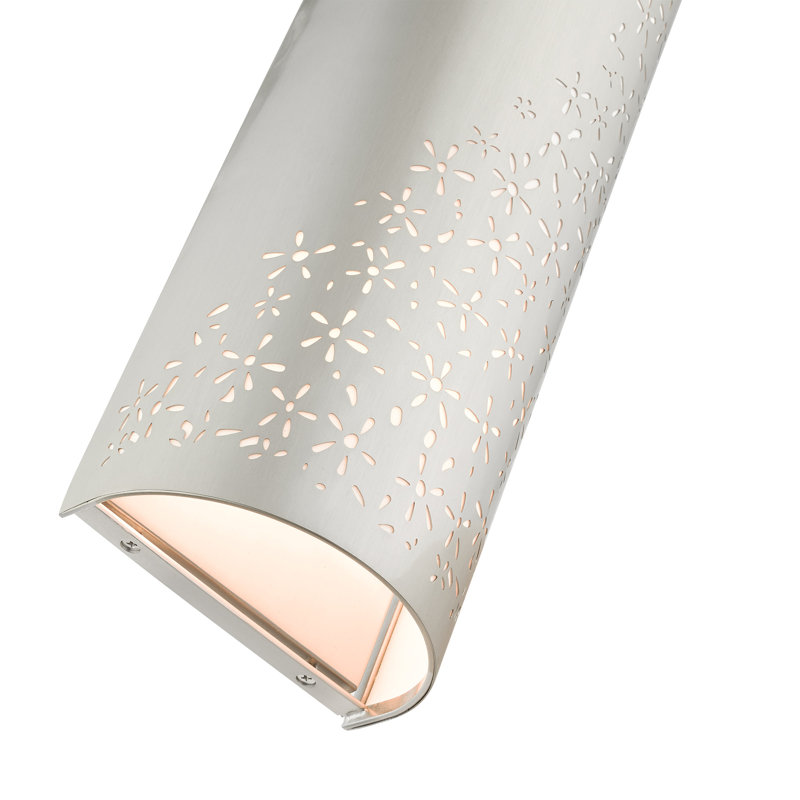 Plafonnier encastré à intensité variable à 2 lumières Bevil, Nickel brossé