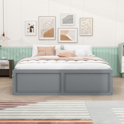 Queen 6 Drawers Wood Platform Bed