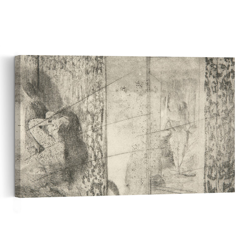 Loges DActrices, C.1875 Impressionist Abstract Contemporary Wall Art Print by Edgar Degas - 1 Piece Wrapped Canvas Wall Art
