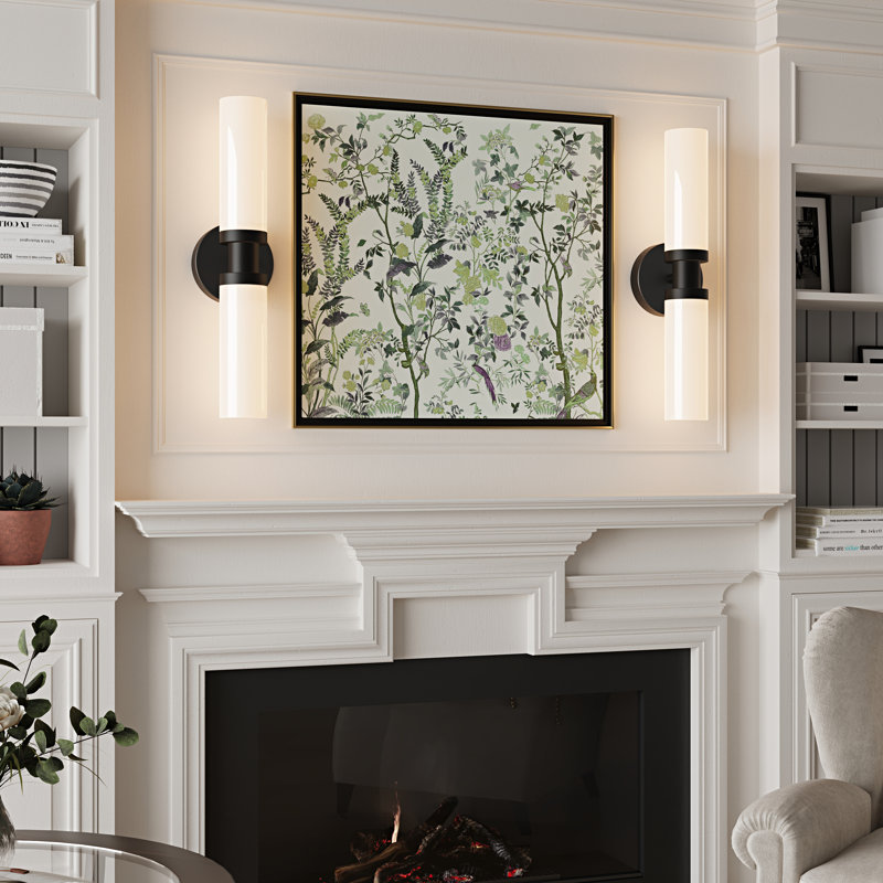 16.5" Rechargeable Wall Sconce with Remote and Bulb Included, Matte Black