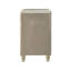 Camel And 2 Nightstand With Led Dual - Soft Glow From Led, Fully Upholstered In Velvet, Clear Tempered Glass Top, Built-in Ports, Felt-lined Drawer, Solid Engineered Wood Build