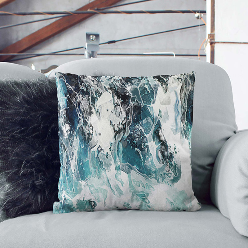 Abstract Square Throw Cushion, 55cm H x 55cm W x 20cm D