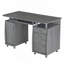 Bureau d'ordinateur complet avec rangement, gris-1254373896