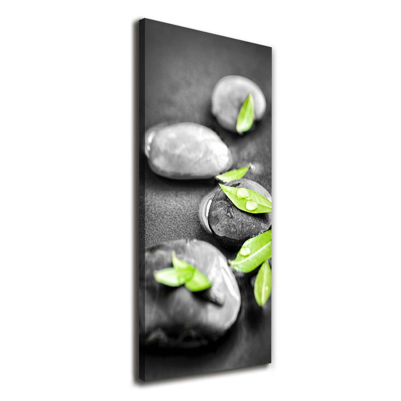 Leaves Of Zen Stones - Wrapped Canvas Print