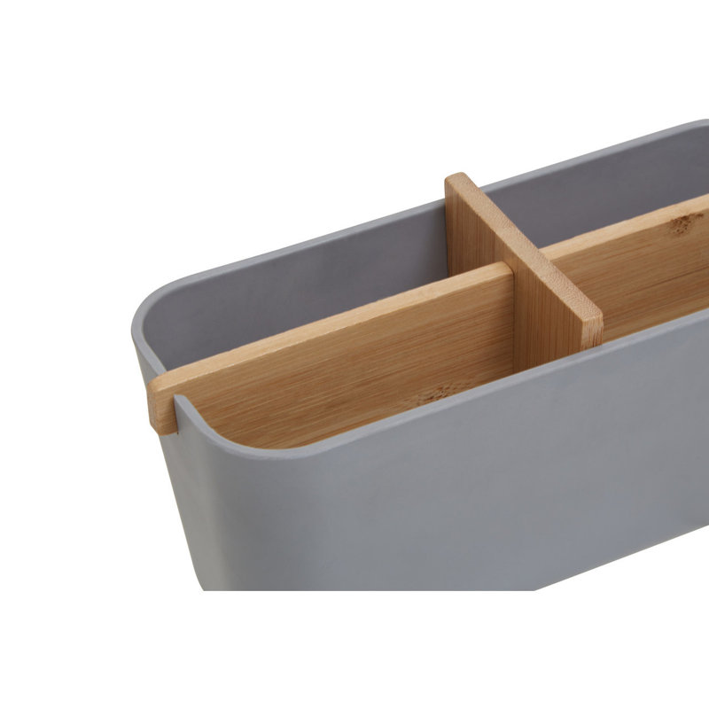 Leitner Bathroom Storage Container, Grey