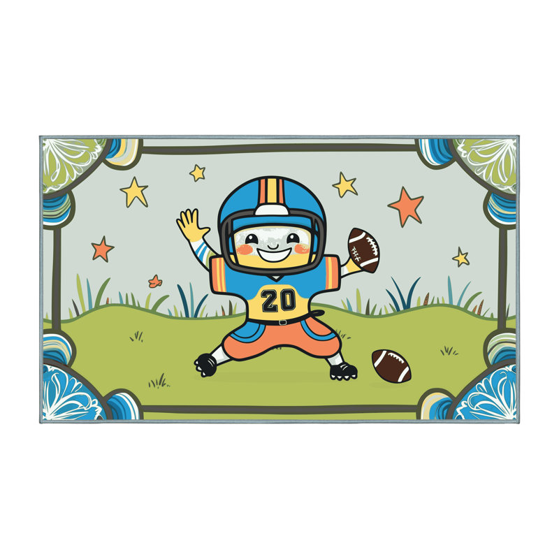 Tapis de football pour enfants Zoomie, Rectangle 5 pi x 7 pi