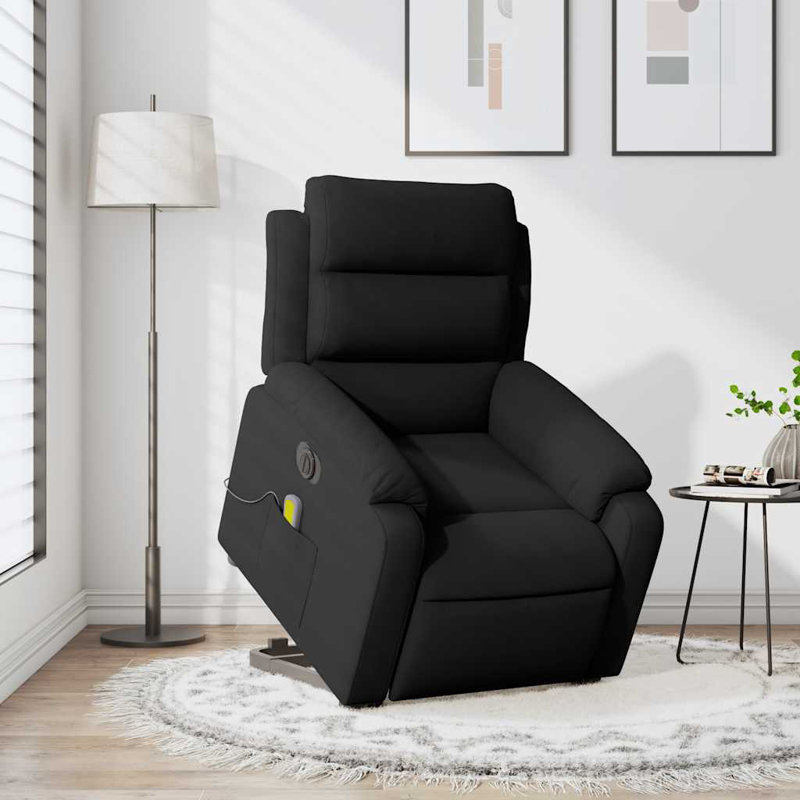 Fauteuil de massage inclinable électrique, Poussoir électrique, Noir