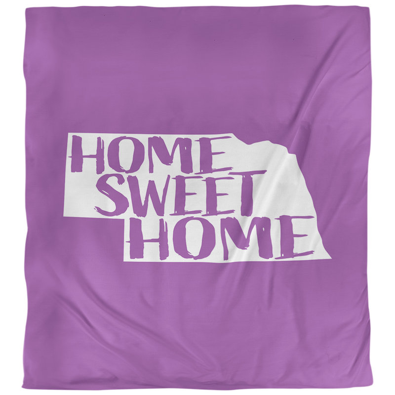 Housse de couette nebraska doux, Housse de couette pour grand lit, Violet, Microfibre
