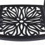 Chaise de patio en aluminium coulé 6 pièces avec cadre noir et coussins bruns-1434725688